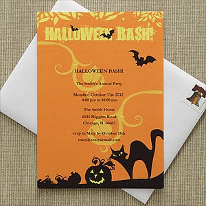 Personalized Halloween Party Invitations - Halloween Bash - 9151