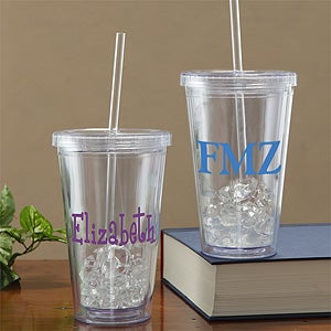 Personalized Reusable Drink Cup - Insulated Acrylic - 9153