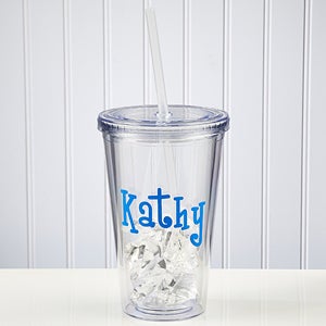 Personalized Reusable Drink Cup - Insulated Acrylic - 9153