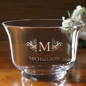 Personalized Wedding Gift Crystal Bowl - 9177