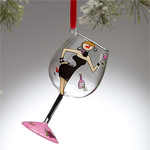 Personalized Christmas Ornaments - Wine Glass - 9197