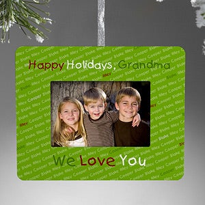 Personalized Christmas Ornament Frame - My Little Ones - 9214
