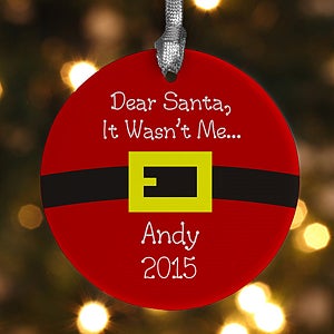 Personalized Christmas Ornaments - Santa's Belt - 9231
