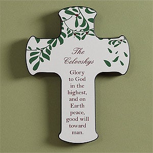 Personalized Wall Cross - Blessings of Christmas - 9288