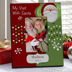 Visit With Santa Personalized Christmas Picture Frame - 9324