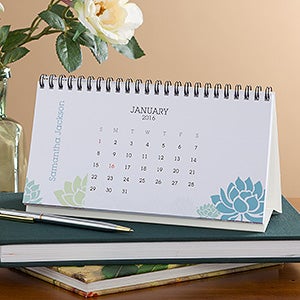 Personalized Desk Calendars - Floral Expressions - 9414
