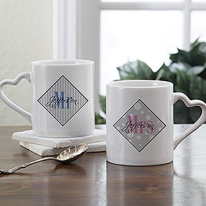Personalized Coffee Mug Set - Mr and Mrs Collection - 9422
