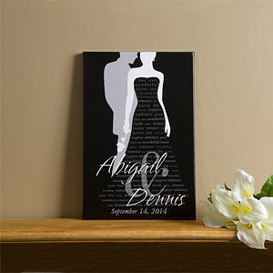 Personalized Wedding Canvas Art - Wedding Couple - 9449
