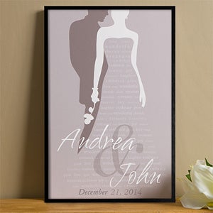 Personalized Wedding Canvas Art - Wedding Couple - 9449
