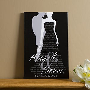Personalized Wedding Canvas Art - Wedding Couple - 9449
