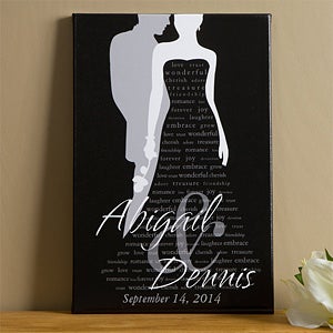 Personalized Wedding Canvas Art - Wedding Couple - 9449