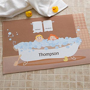 Personalized Bath Mats - Bathtub Couple - 9453