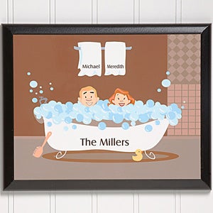 Personalized Wall Plaque - Bathtub Characters - 9455