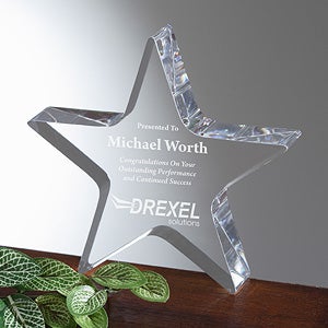 Personalized Corporate Custom Logo Star Achievement Award - 9464