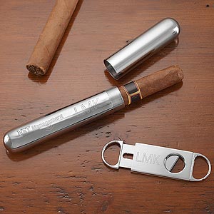 Personalized Corporate Engraved Logo Executive Cigar Set - 9471