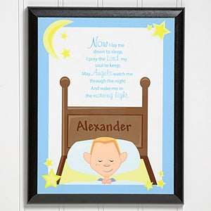 Personalized Bedtime Prayer Wall Plaque for Kids - 9536