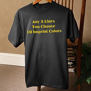 Personalized Black Clothes - Choose Custom Printed Text - 9579