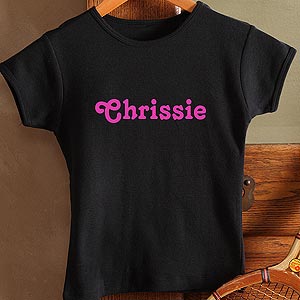 Personalized Black Clothes - Choose Custom Printed Text - 9579