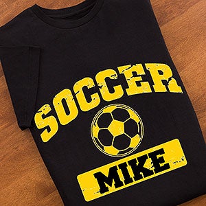 Custom Personalized Sports Black T Shirts - 9580