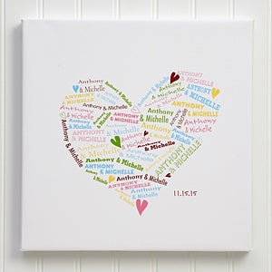 Personalized Canvas Art - Heart of Love - 9584