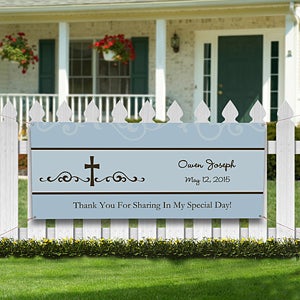 Personalized First Communion Party Banner - 9628