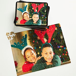 Personalized Holiday Photo Puzzle And Tin - Holiday Memories  - 9701