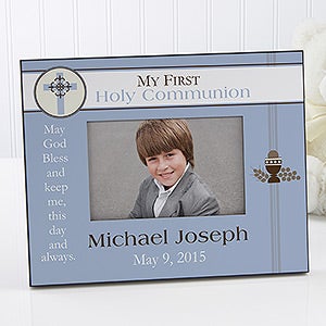 Personalized Communion Picture Frame for Boys - 9738