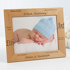 Personalized Newborn Baby Wood Frame - Our New Arrival Collection - 9769