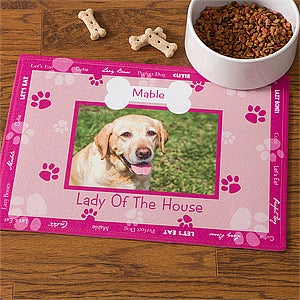 Personalized Dog Bowl Mats - Throw Me A Bone - 9852