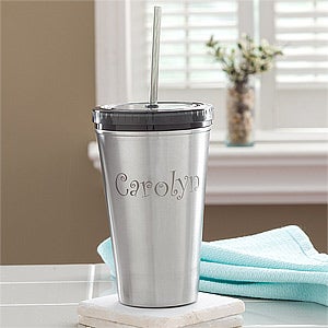 Personalized Stainless Steel Tumbler - On The Go - 9873