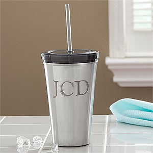 Personalized Stainless Steel Tumbler - On The Go - 9873