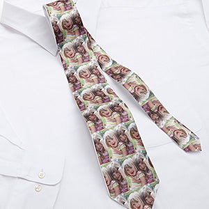 Personalized Photo Collage Neck Tie for Dad - 9888