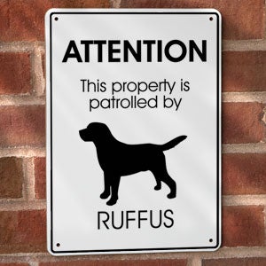 Personalized dog sign