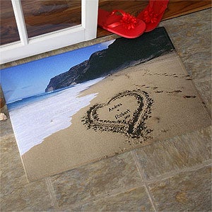 Personalized Door Mats - Sandy Beach Tropical Island Doormat - 9929