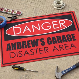 Personalized Custom Floor Mat - Danger Design - 9934