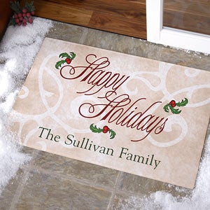 Personalized Door Mat - Tis The Season Design - 9941
