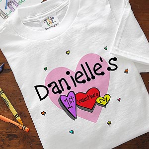 Personalized Baby's First Valentine T-Romper