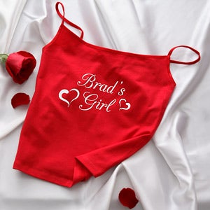 Personalized Red Camisole and Shorties Underwear Set - My Girl - 9952