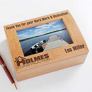 Personalized Corporate Engraved Logo Photo Box - 9991