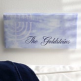 Watercolor Menorah Canvas Art
