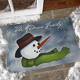 Watercolor Snowman© Personalized Doormat