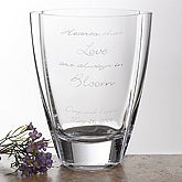 Love In Bloom Personalized Crystal Vase