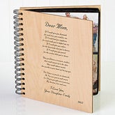 Dear Mom Poem Wood Photo Album
