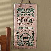 Ivy Welcome Slate Plaque