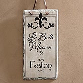 Beautiful Home© In 4 Languages Slate Plaque