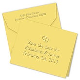 Save The Date Elliptical Note Set, Locking Hearts Note Set