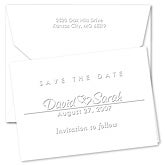 Save The Date Locking Heart Note Set