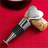 A Toast To Love Heart Wine Stopper