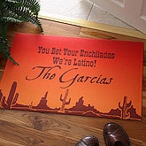 You Bet We're Latino!  Custom Doormat