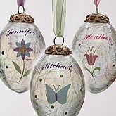 Spring Bling Custom Glass Easter Egg